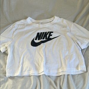 Nike White Cropped T-Shirt